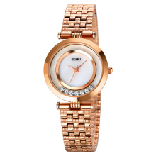 SKMEI 1784 relojes de mujer damas japón movt reloj de cuarzo diamante reloj de joyería de acero inoxidable